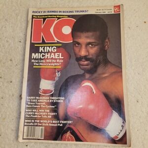 KO Boxing Magazine February 1986 King Michael Cover No Label VG